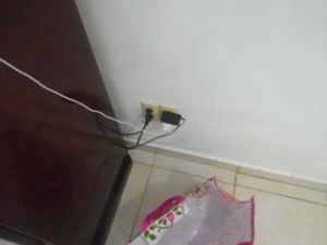 Thankfully, there is an outlet nearby.