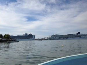 Big cruise ships today!