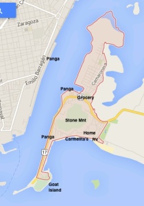 The area north of the grocery store is the 'slum' part of Isla.