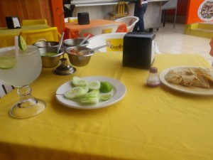 The cucumbers were really good... especially dipped in salsa. :)