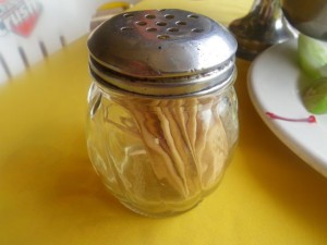 I am getting used to being served toothpicks after a meal.