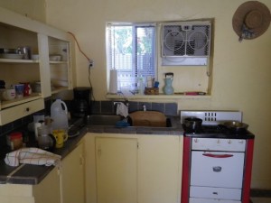 The kitchen is perfect for a short stay.