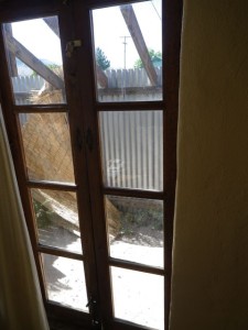 Patio doors lead to what could be a really nice space.
