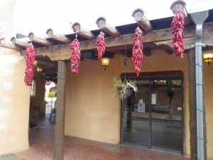 Chiles hanging from the rafters.
