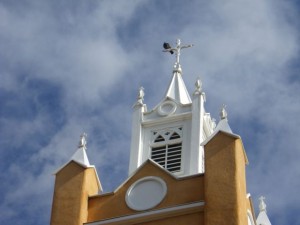 We loved the pigeon on the cross.