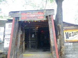 The entrance looks like a mine shaft.